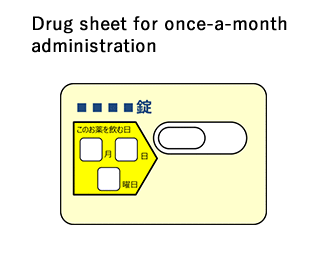 每月服用一次的药物纸页